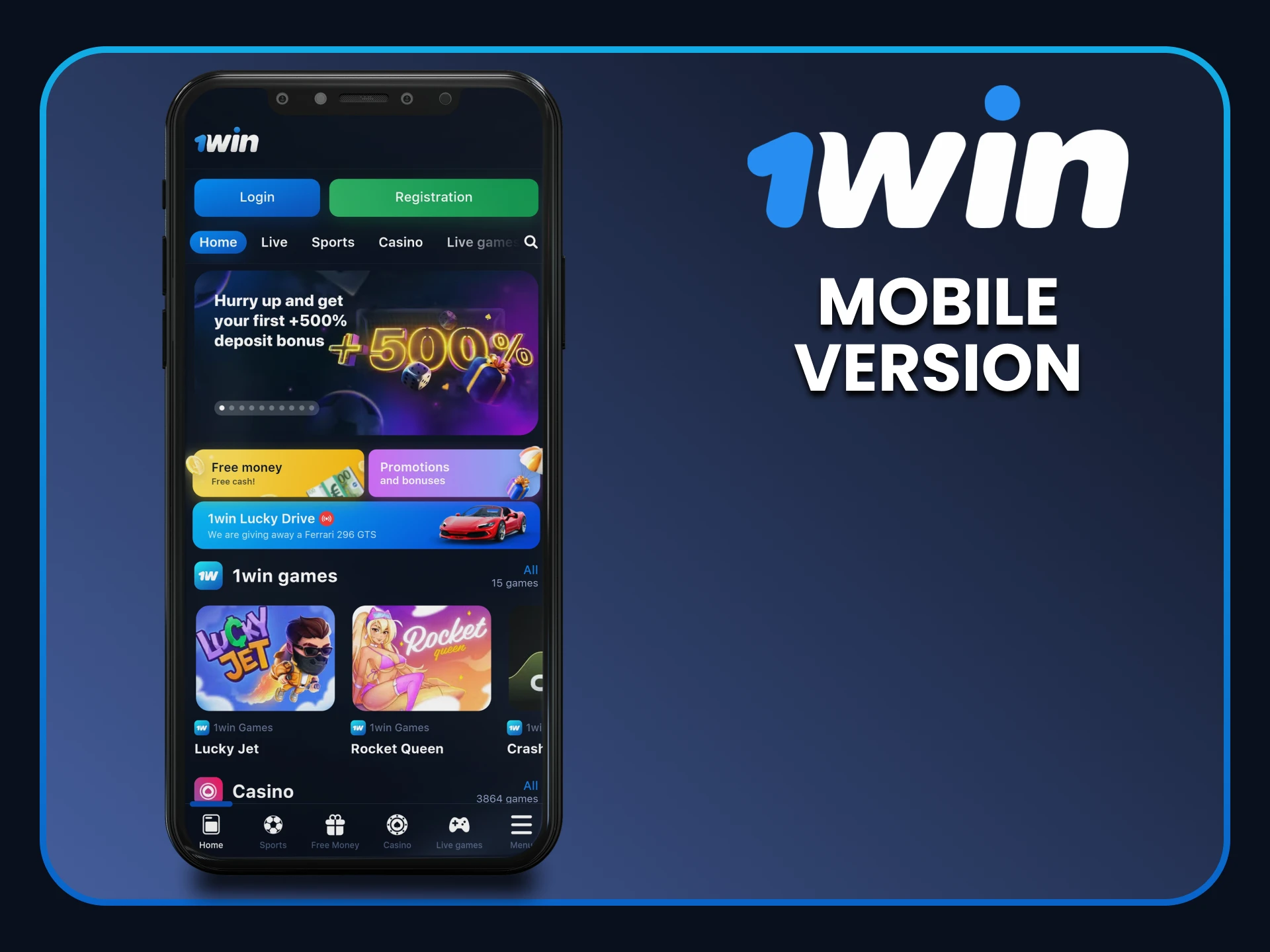 You can also access the mobile version of the 1win website.