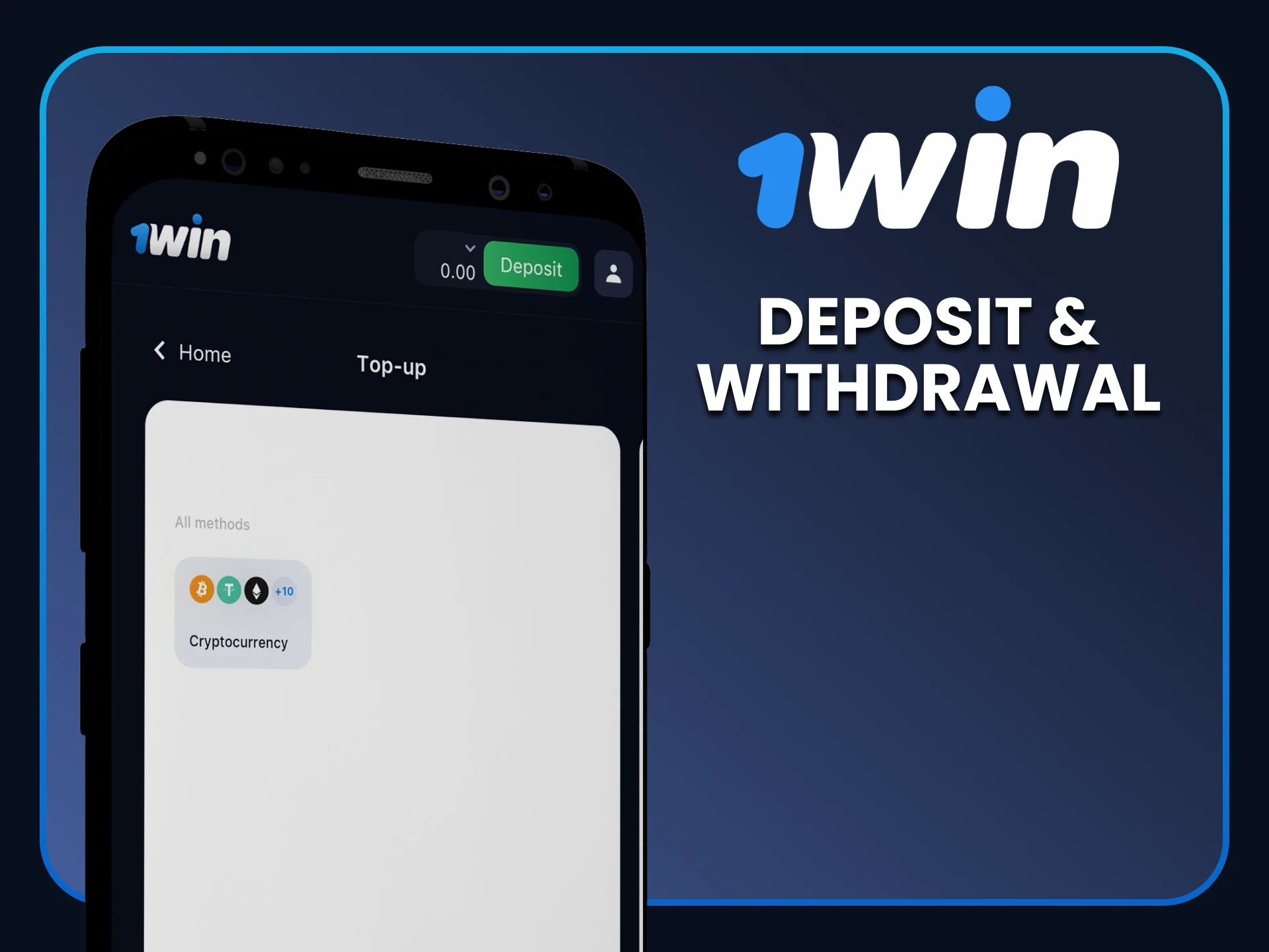 We will inform you about the payment options available in the 1win application.