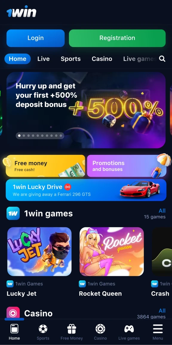 Go to the 1win website to acquire the application for iOS devices.