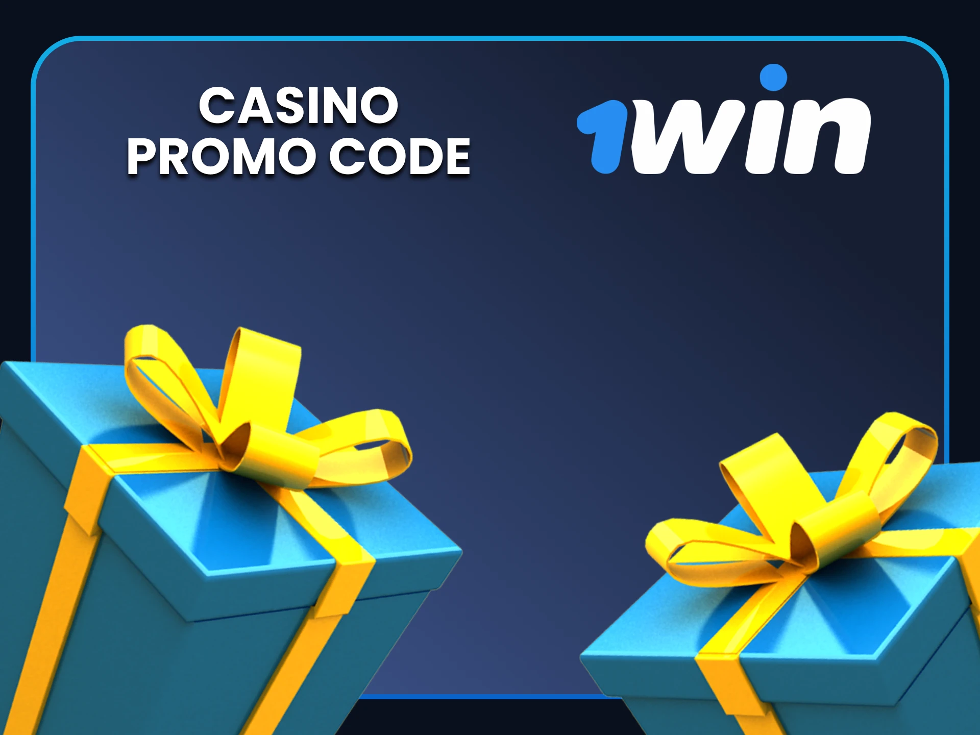 There is a special promotional code available for 1win’s casino section.